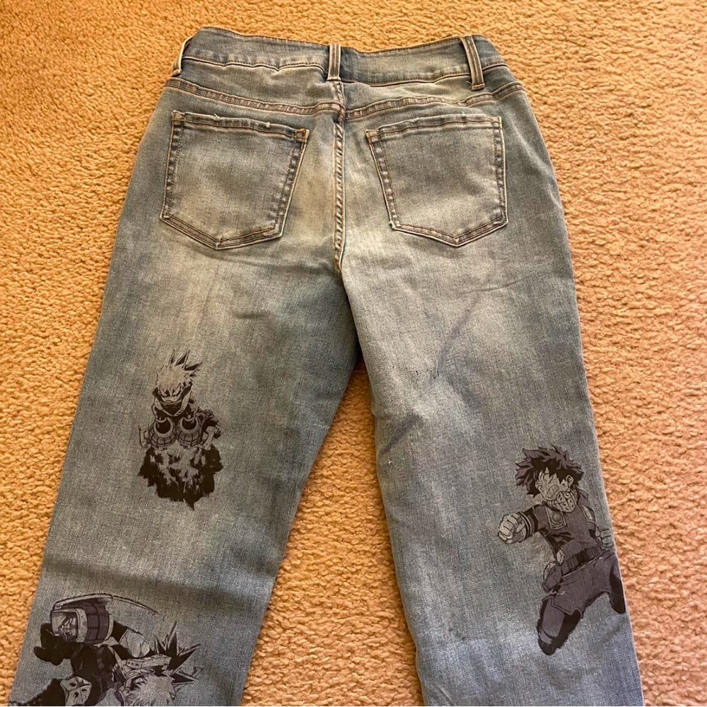 Stylish Gray Anime Print UNISEX Jeans